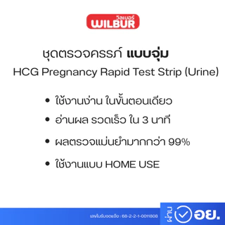 【ไม่ระบุบชื่อสินค้าบนใบแปะหน้า】Wilbur ที่ตรวจตั้งครรภ์ HCG แถบทดสอบการตั้งครรภ์ มี อย.ไทยถูกต้อง จุ่ม/ปากกา