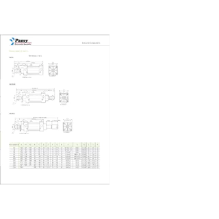 PAMY SC63 กระบอกลมรุ่นมาตรฐาน 4เสา Standard Cylinder SC MSC (Bore 63 x Stroke 63-500)พร้อมส่งในไทย