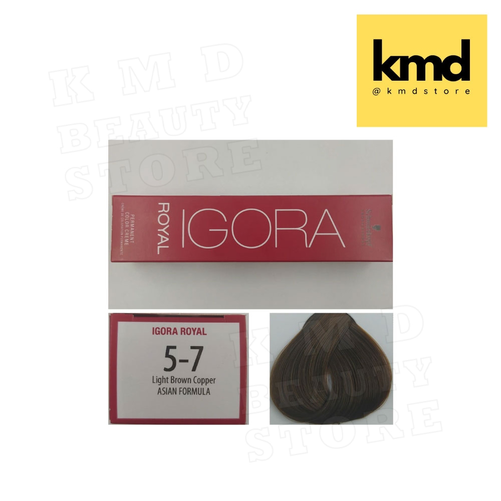 Schwarzkopf Igora Royal ครีมเปลี่ยนสีผม ชวาร์สคอฟ 60ml สีน้ำตาลสว่างโทนทองแดง เบอร์ 5-7