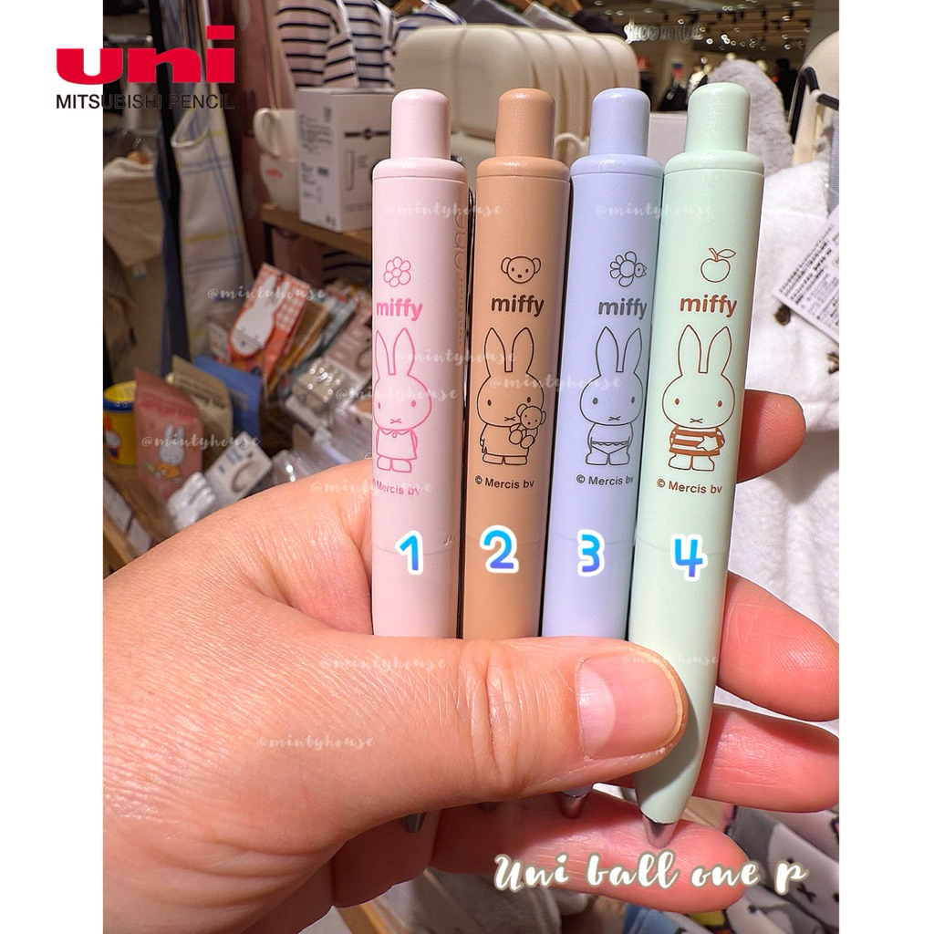 พร้อมส่ง !!! ปากกา ดำ uni ball one p miffy limited japan 1.2/2025