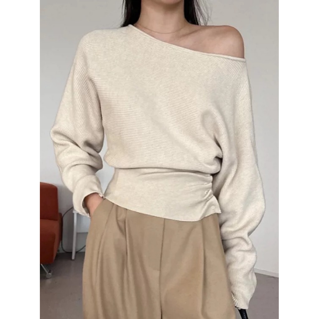 มาใหม่พร้อมส่ง  (AP268) Long sleeve tshirt เสื้อกันหนาวแขนยาว จั้มเอว สไตล์เกาหลี ราคา ถูกที่สุด ดีลบีเคเค แกลเลอรีภาพที่ 5