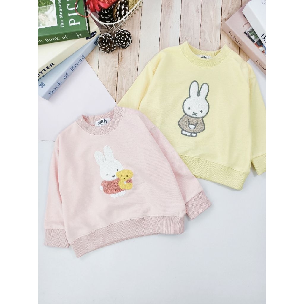 🐰พร้อมส่ง Miffy เสื้อกันหนาว เนื้อผ้าไม่หนา สีเหลือง /ชมพู หวานๆ น่ารักๆ
