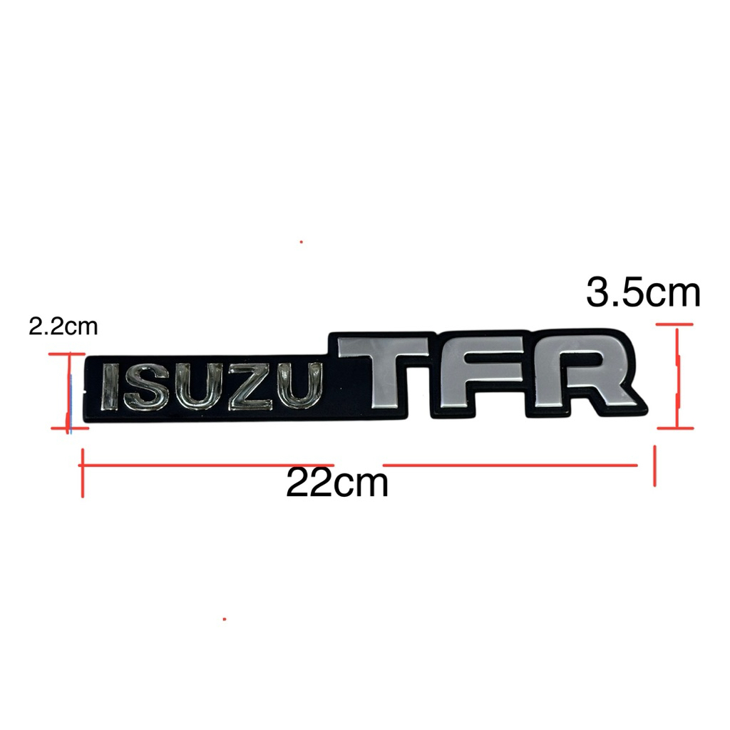 ISUZU TFR logo ตัวหนังสือ แท้ งานศูนย์  ติดประตู มังกร ราคาต่อชิ้น โลโก้ ชุบ โครเมี่ยม ข้าง ประตู ตัวนูน อีซูซุ STICKER