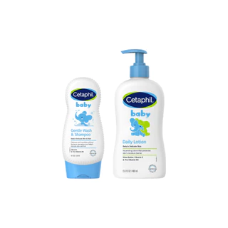 [แพ็คคู่สุดคุ้ม] เซตาฟิล Cetaphil Baby Gentle Wash & Shampoo 230 ml. + เซตาฟิล เบบี้ เดย์ลี่ โลชั่น 400 มล.(แพ็คเกจใหม่)