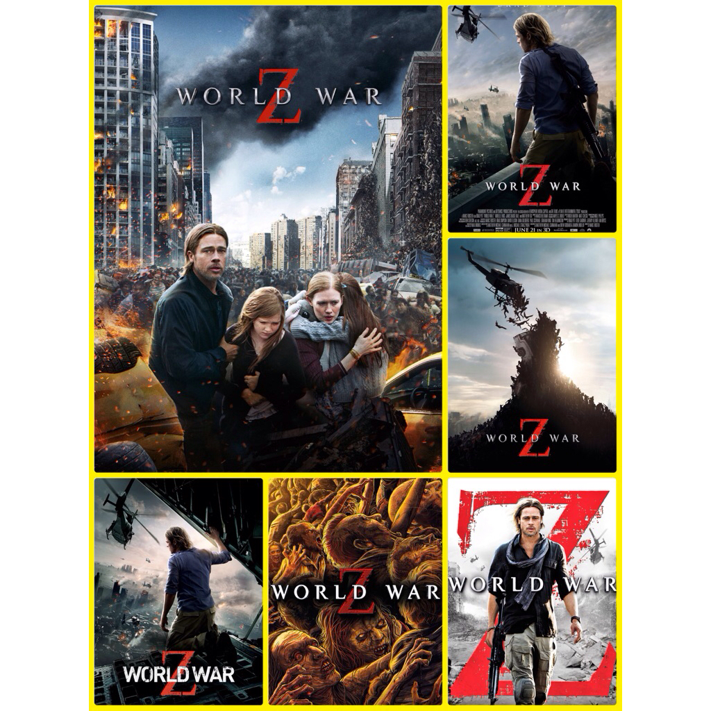 โปสเตอร์ หนัง World war Z มหาวิบัติสงคราม Z  Brad Pitt  11.5 X 16.5 นิ้ว (A3)