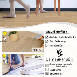 วอลเปเปอร์ติดพื้น wallpaper ติดพื้น 3Dสติ๊กเกอร์ติดพื้น สติ๊กเกอร์ลายไม้มีกาวในตัว เหมาะสำหรับห้องนอน ห้องน้ำและฉากอื่นๆ