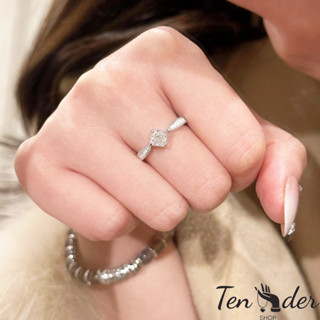 COD-ส่งเร็วจากไทย🎀ทรงสี่เหลี่ยม แหวน ประดับเพทาย ระดับไฮเอนด…