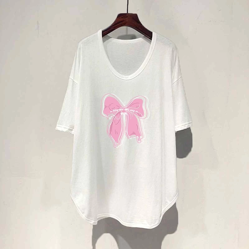 เสื้อยืดสาวอวบอ้วนไซส์ใหญ่ oversize เสื้อผ้าแฟชั่นฤดูร้อนมาใหม่ เสื้อโอเวอร์ไซส์สไตล์ผู้หญิง ลําลองทรงหลวมสไตล์เกาหลี thumbnail 6