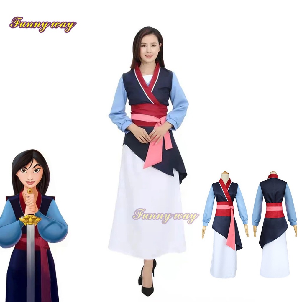 Mulan คอสตูมคอสเพลย์ หนุ่ม ชุดเจ้าหญิง แต่งตัว ผู้หญิง เทศกาลมังกรมูชู เครื่องแต่งกาย