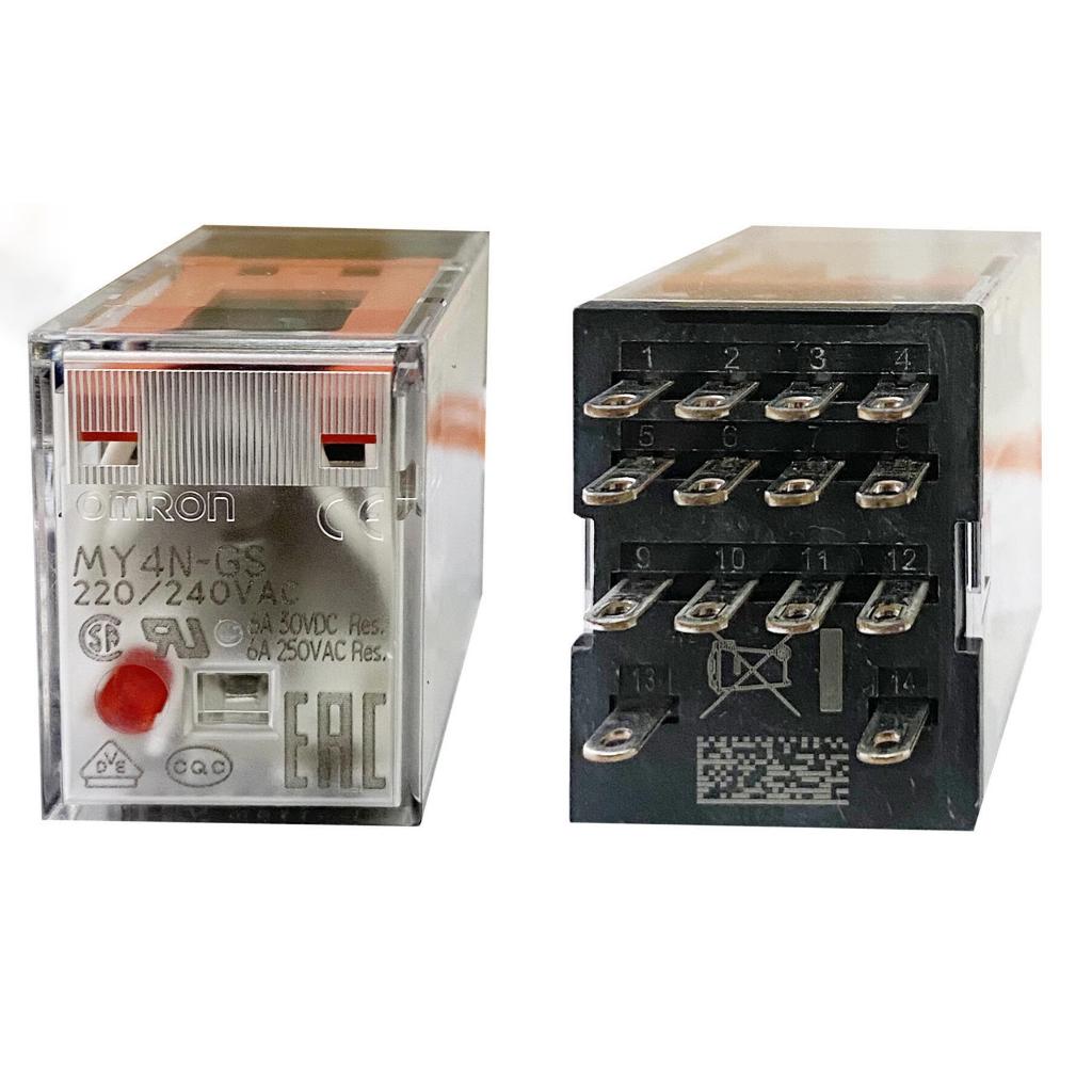 MY4N-GS ( MY4N-GS-R ) Relay รีเลย์ 14ขา 12V 24V 48V 110V 220V 380V "OMRON"