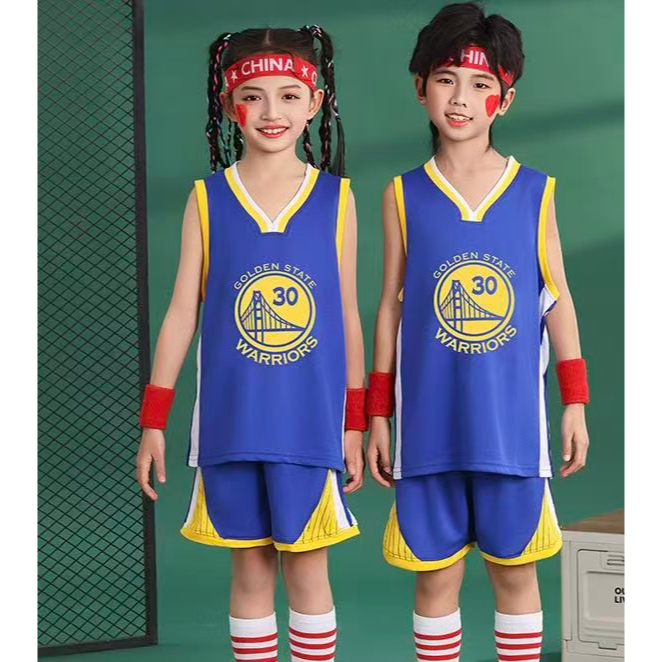 ชุดบาสเกตบอลเด็ก ชุดการแสดง ชุดกีฬา เสื้อยืด