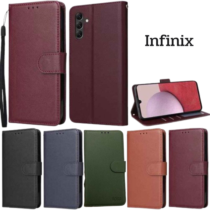 เคส โทรศัพท์ หนัง มีที่ล็อค สำหรับรุ่น Infinix Smart5 Smart6 Smart7 Smart8 Hot10 พร้อมส่ง ทุกรุ่น ในไทย