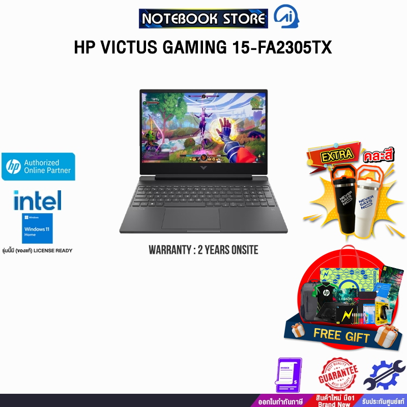 HP VICTUS GAMING 15-fa2305TX /i7-13620H/ประกัน 2 Years Onsite