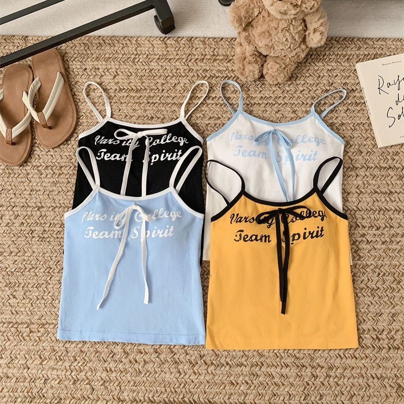 [ส่งจากไทย] 𝙎𝙩𝙪𝙙𝙞𝙤𝘽𝙧𝙖 #bra-307 สายเดี่ยว โบซืหน้า มีฟองน้ำในตัว เสื้อกล้าม