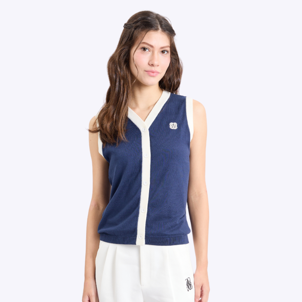 BODY GLOVE Women's SAILING YACHT CLUB V-Neck Vest เสื้อกั๊กคอวี ผู้หญิง สี Navy