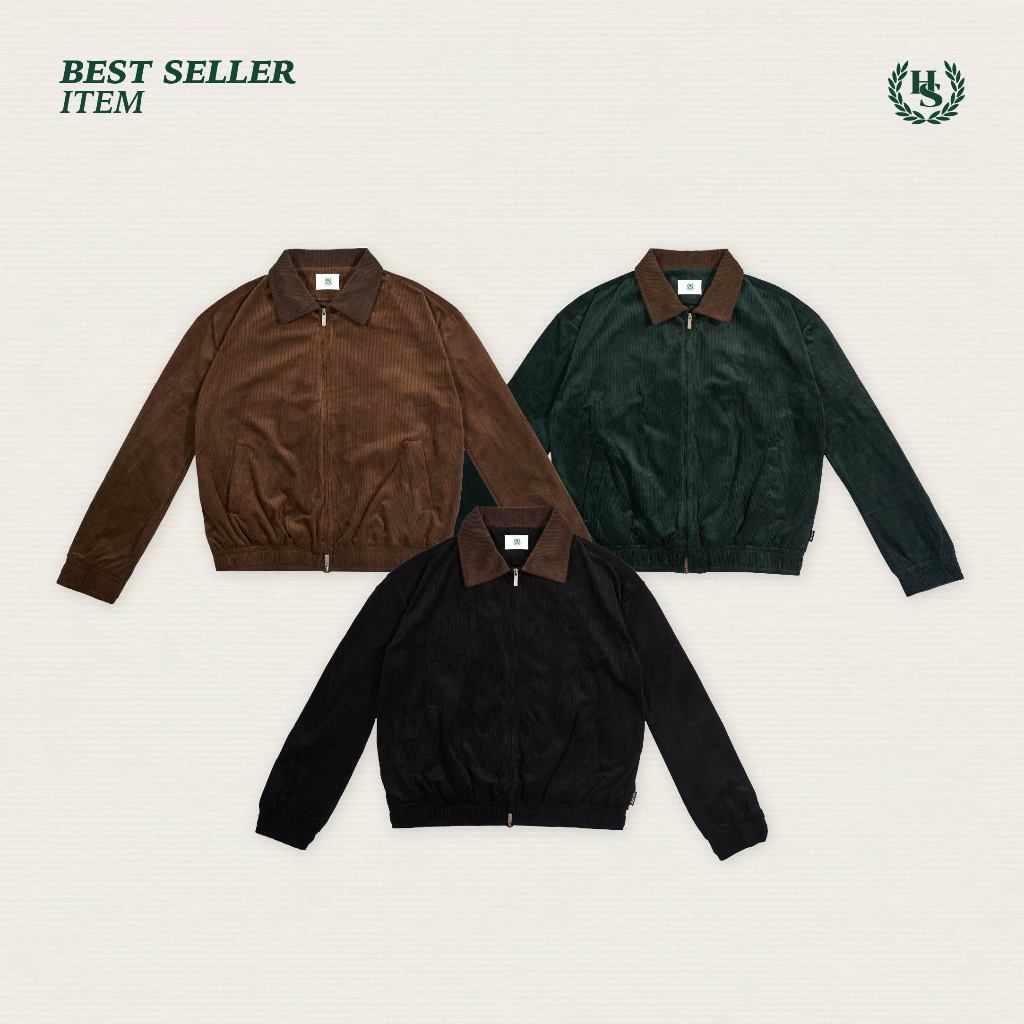 Highschool Winter Camping 2025 Corduroy Jacket เสื้อแจ็คเก็ตลูกฟูกลาเบล เวิร์คแวร์ - OTB21289