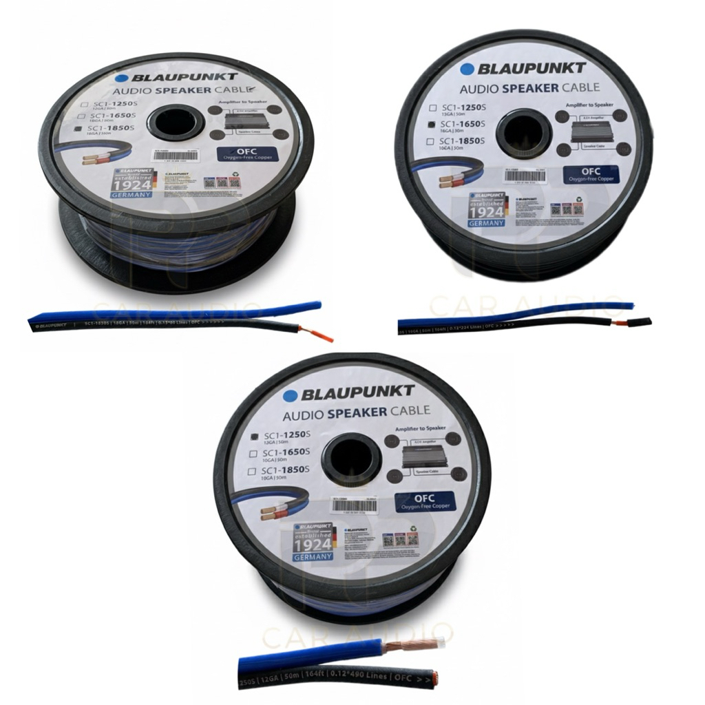 สายลำโพง Hi End ยี่ห้อ BLAUPUNKT มีให้เลือก 3 ขนาด 18AWG,16AWG,12AWG (จำหน่ายเป็นเมตร)