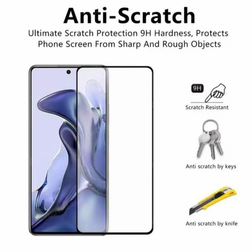 ฟิล์มกระจกนิรภัย เต็มจอ Xiaomi Redmi A3 ฟิล์มกันกระแทก ฟิล์มกันรอย