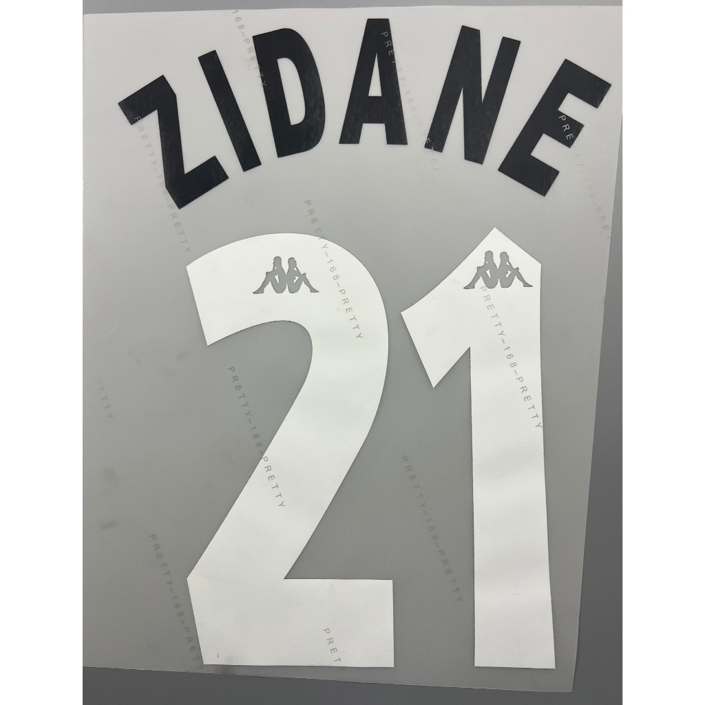 เบอร์ชื่อ เสื้อฟุตบอล ย้อนยุค เฟลค ยูเวนตุส 1998 เหย้า 21 ZIDANE Retro  Name Number Football Shirt J