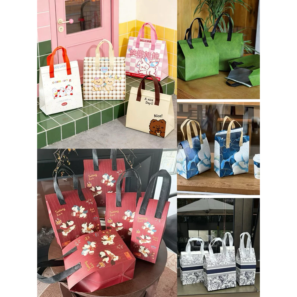 พร้อมส่ง(แพค 25 ใบ)ลิ้งค์2 ถุงเก็บความร้อน/ความเย็น ลายน่ารักก