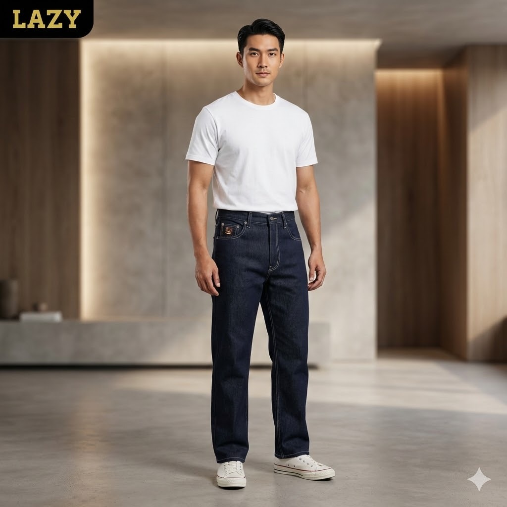 MTE X LAZY กางเกงยีนส์Lazyแท้ผ้าดิบ16ออนซ์ดีเทลใหม่ แถมป้าย