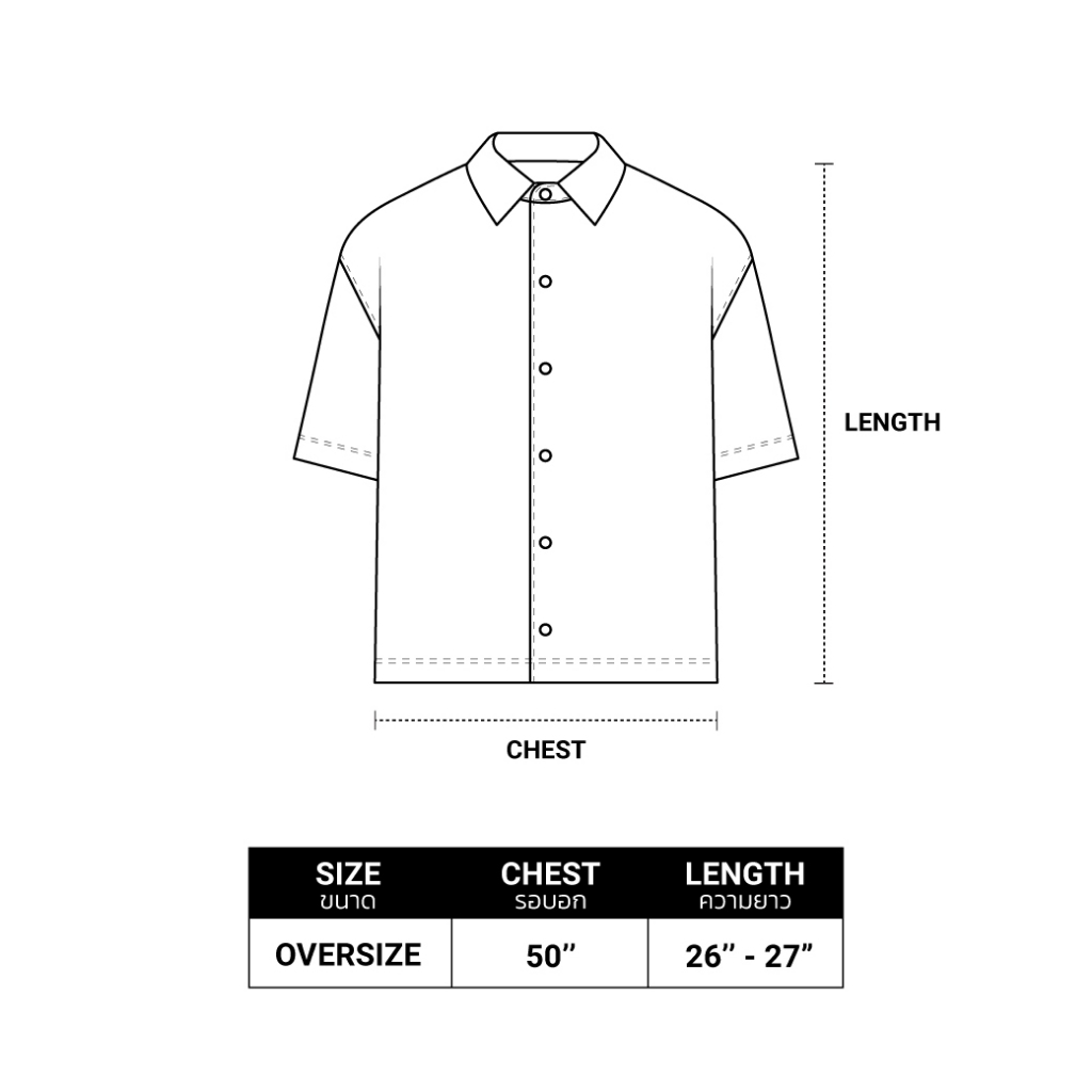 URTHE - เสื้อเชิ้ต เเขนสั้น รุ่น INTOXICATING SHIRTS รูปที่ 7