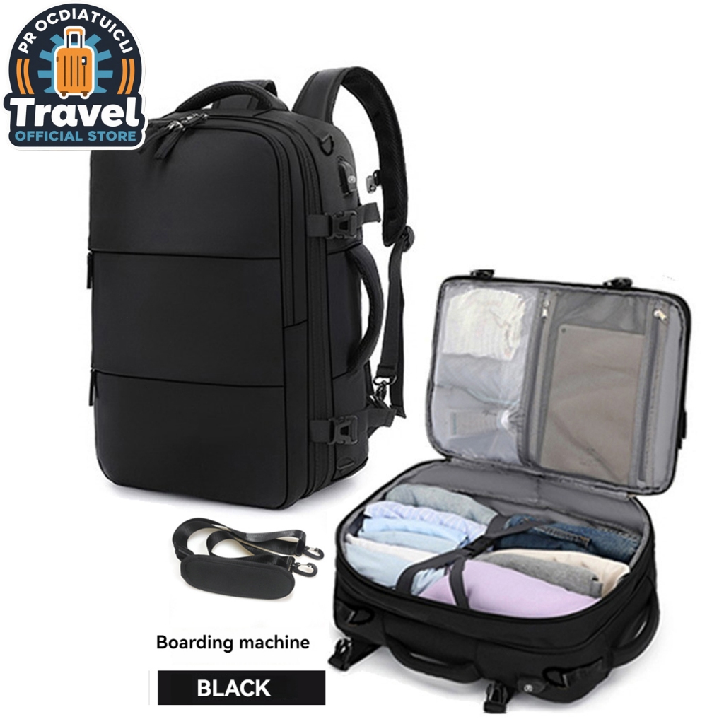 กระเป๋าเป้เดินทางพร้อมช่องใส่รองเท้าความจุขนาดใหญ่กันน้ําเพื่อธุรกิจกระเป๋าเป้ใส่โน๊ตบุ๊ค15.6นิ้วใช้ได้ทั้งสองเพศ