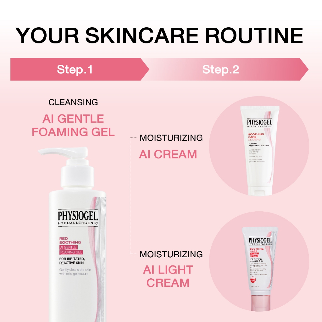 PHYSIOGEL RED SOOTHING AI GENTLE FOAMING GEL 180ml - รูปที่ 3