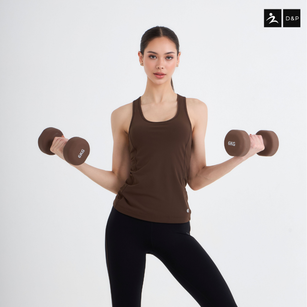D&P Sport Tank  | D-7754 เสื้อกล้าม ออกกำลังกาย ระบายอากาศได้ดี มีฟองน้ำถอดซักได้