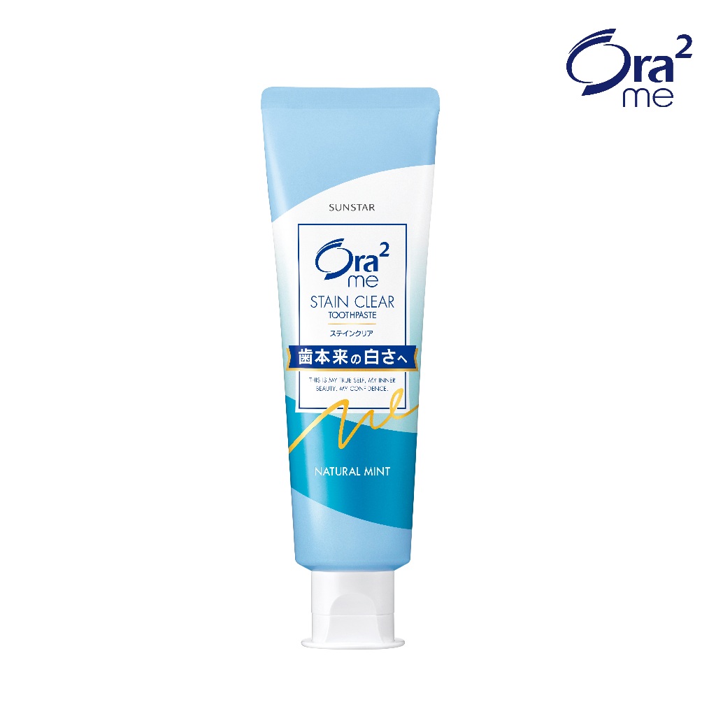 ORA2 ME STAIN CLEAR TOOTHPASTE A2 NATURAL MINT ยาสีฟันโอราทู มี สเตน เคลียร์ เอทู 140ก.