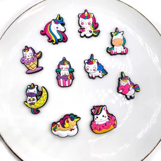 MEIDJ,shoe charms,ชุดหมุดรองเท้าแตะลายเกมอนิเมะ 9 แบบ สไตล์อินสต้าคาร์ตูนน่ารัก ของขวัญคุณภาพสูงวัสดุ PVC