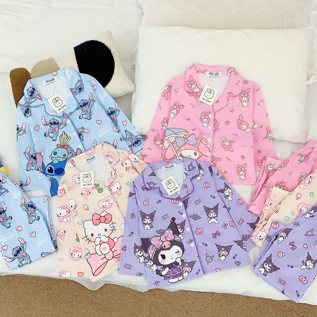 ชุดนอน ลายการ์ตูนซาริฯ ผ้านิ่ม พิมพ์ลาย (B0026)