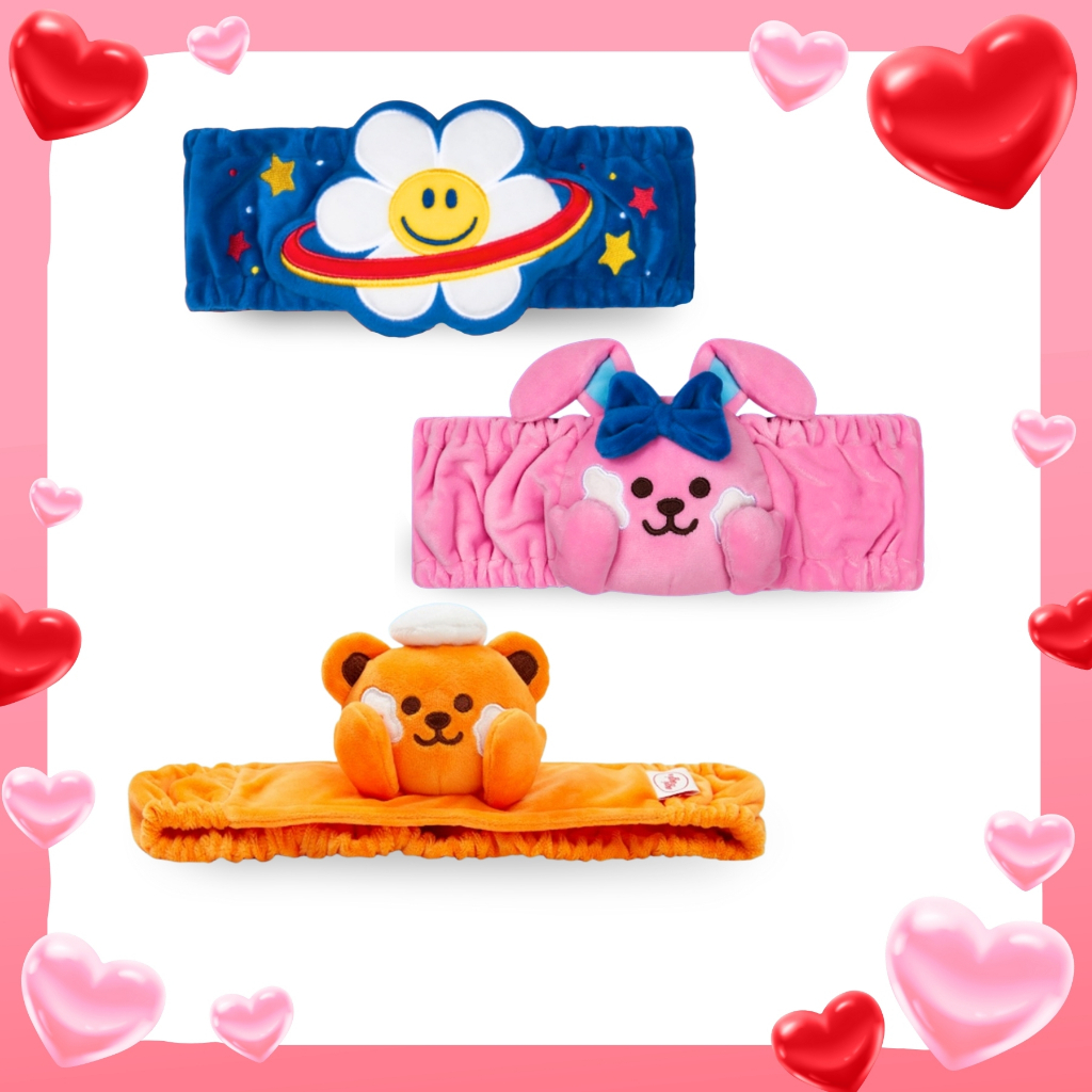 [พร้อมส่ง] ที่คาดผม Wiggle Wiggle Hair Band ลายน่ารักใช้ล้างหน้า แต่งหน้า ลายน่ารัก