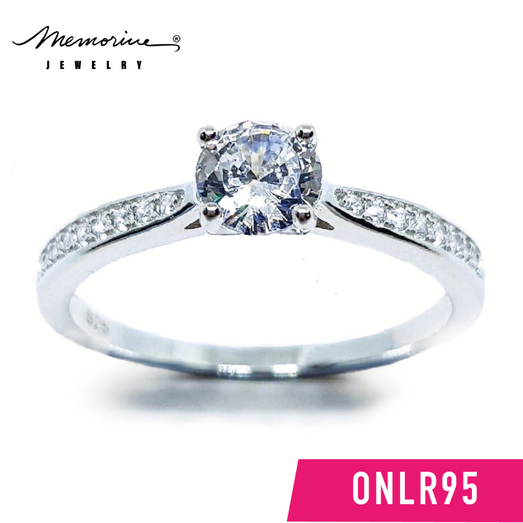 Memorine Jewelry แหวนเงินแท้ 925 ฝังเพชรสวิส (CZ) ONLR95