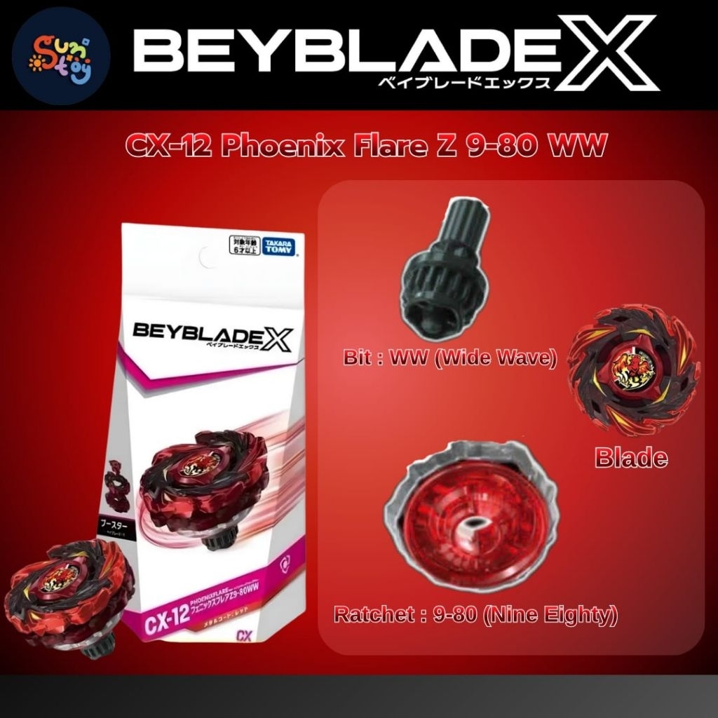Beyblade CX-12Phoenix Flare Z 9-80 WWมาใหม่พรีออเดอร์สินค้าวางจำหน่าย24ม.ค.2569ล๊อตHK