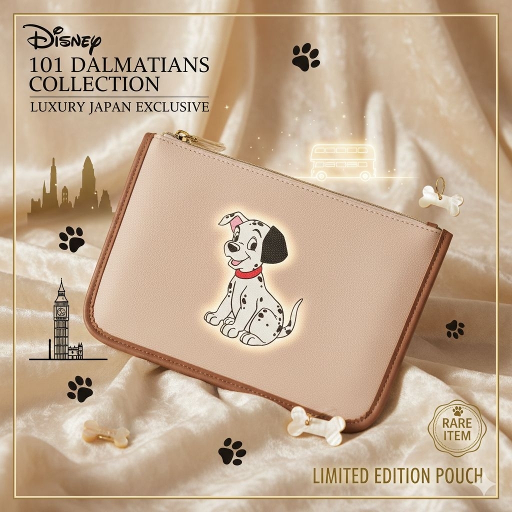 Shimamura Disney 101 Dalmatians pouch bag in bag bag in bag  กระเป๋าหมาจุด 101