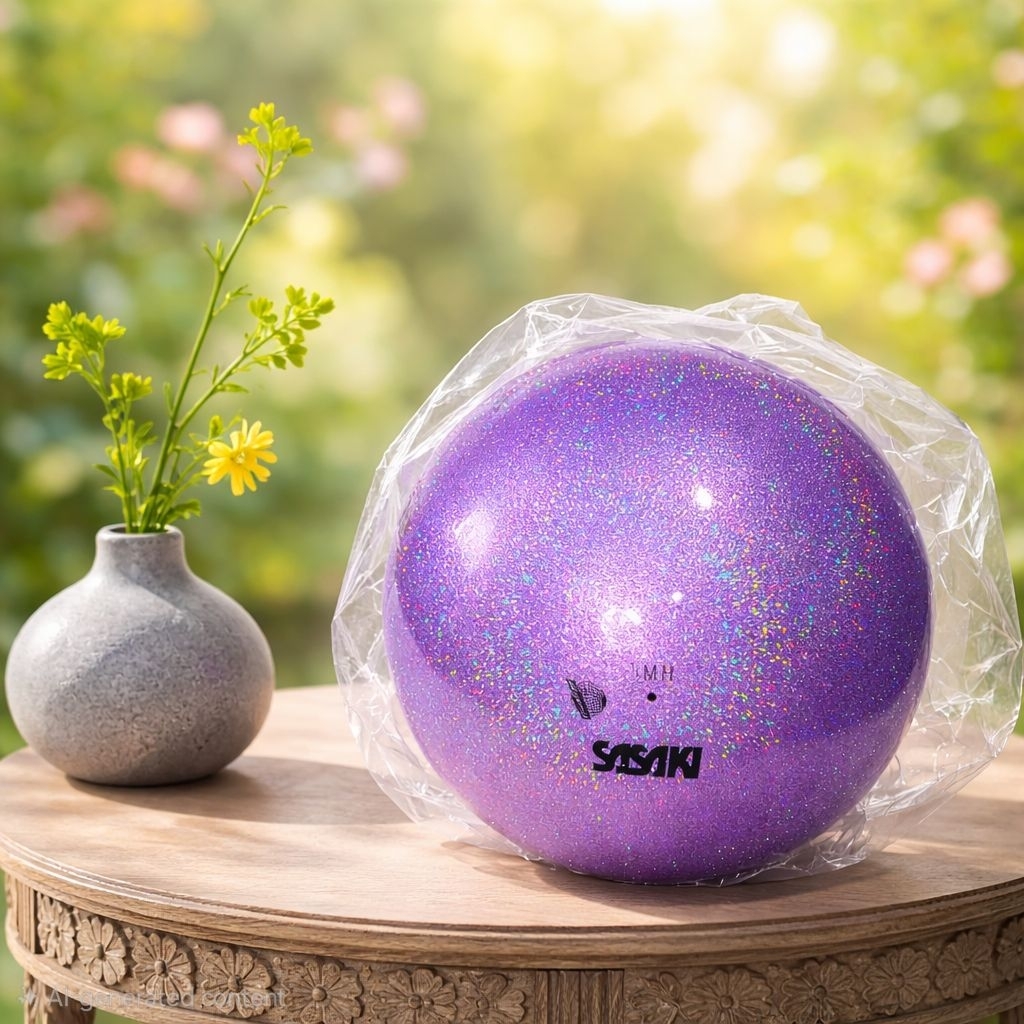 พร้อมส่งจากไทย‼️ Sasaki บอลยิมนาสติก Glitter รุ่น Meteor Ball ขนาด 18.5 cm M-207BRM-F