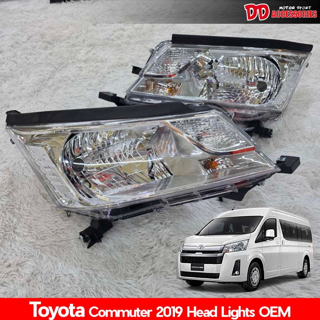 ไฟหน้า Commuter 2019 2020 2021 2022 Hiace 300 ทรงเดิมๆ โคมสีขาว ซื้อแยกข้างได้ รุ่นไม่มีมอร์เตอร์ NT