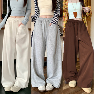 กางเกงผู้หญิง กางเกงเอวสูง ทรงหลวม ผอมลง ใส่สบาย เอวยืดได้ #…