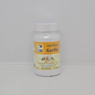 กระเทียม Garlic ตรา บลูเบิร์ด ขนาด 600 มิลลิกรัม 60 แคปซูล