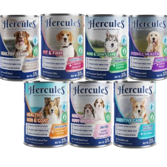 (8กระป๋อง) Hercules เฮอร์คิวลิส อาหารสุนัขเปียก แบบกระป๋อง 375g*โปรดอ่านรายละเอียดก่อนสั่งซื้อ