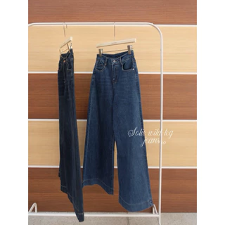 Heartmade-Solie wild-leg jeans👖🪡(s-3xl)สินค้าพรัอมส่ง