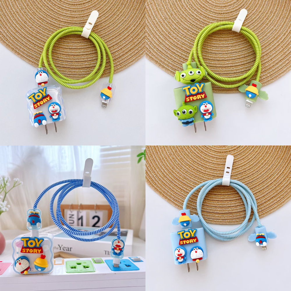 พร้อมส่ง เคสสายชาร์จ ลายการ์ตูนน่ารัก เคสหัวชาร์จ กันสายหัก 18w/20w ไอโฟน