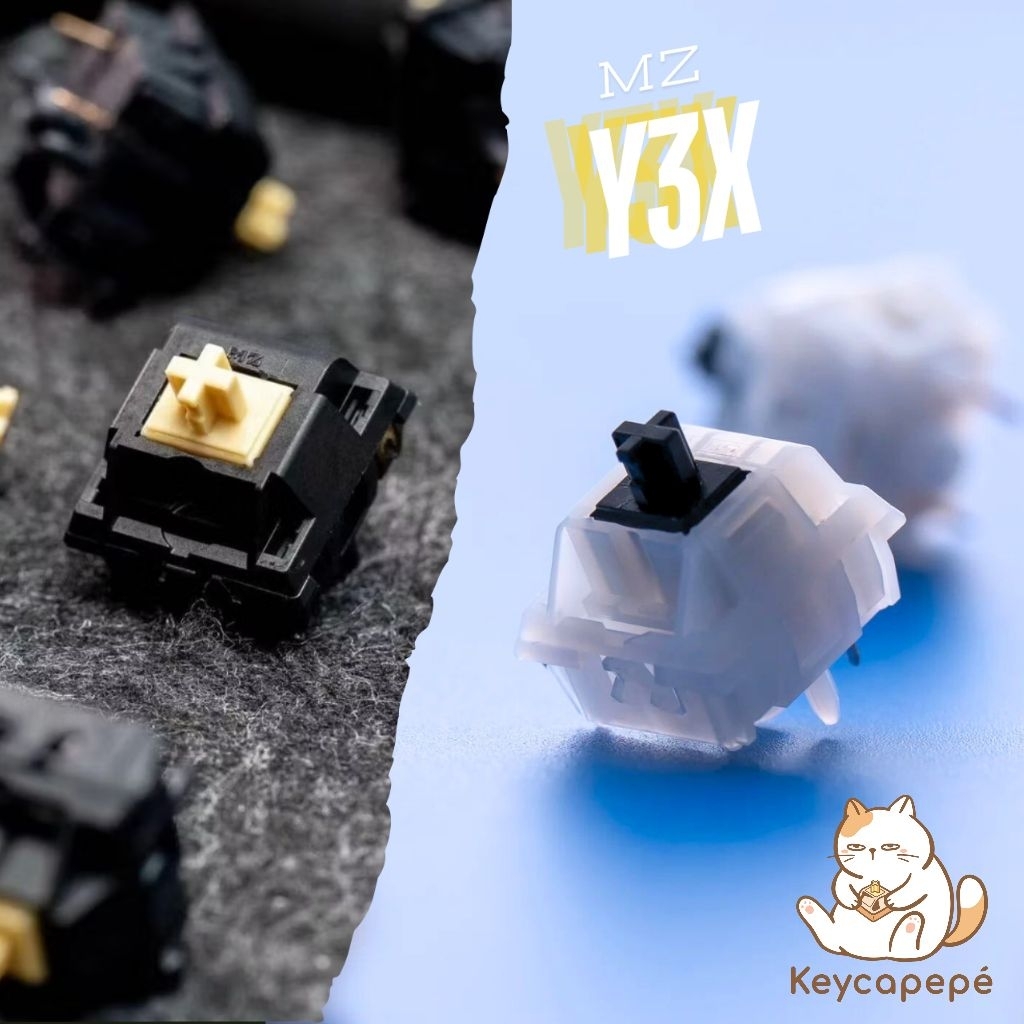 Keygeek x MZ Y3x linear switch (10ชิ้น) Y3 pre lubed สวิตช์คีย์บอร์ด 1จังหวะ