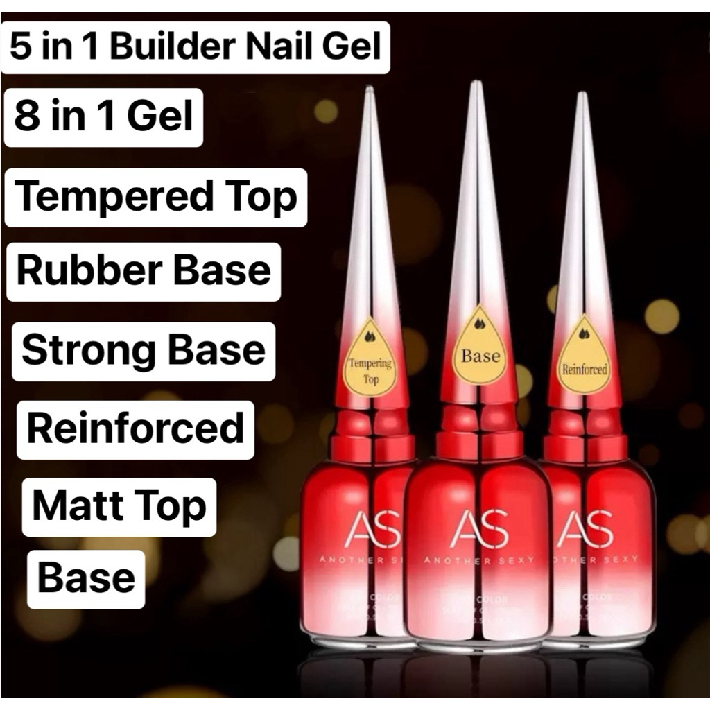 As ฝาแหลม ขนาด 15ml. เบส ท๊อปฝัง ท็อปกระจก ท็อปด้าน Rubber Base 🇹🇭🇹🇭🇹🇭🇹🇭