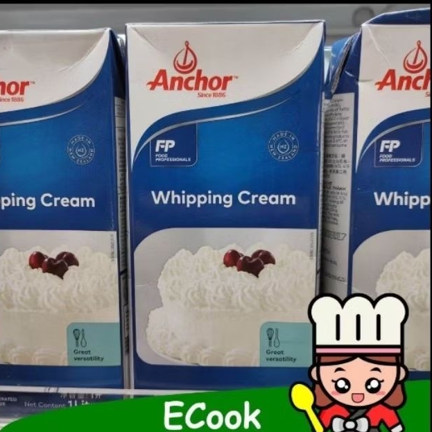 ecook แองเคอร์ วิปปิ้งครีม 1ลิตร anchor whipping cream วิปครีม