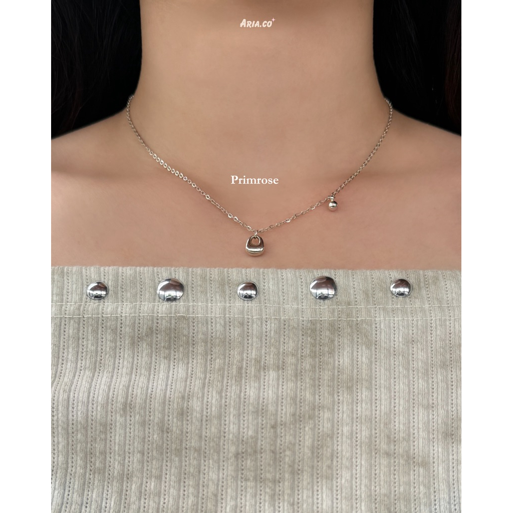 Primrose Necklace (Silver) ปรับขนาดได้ | Aria.co