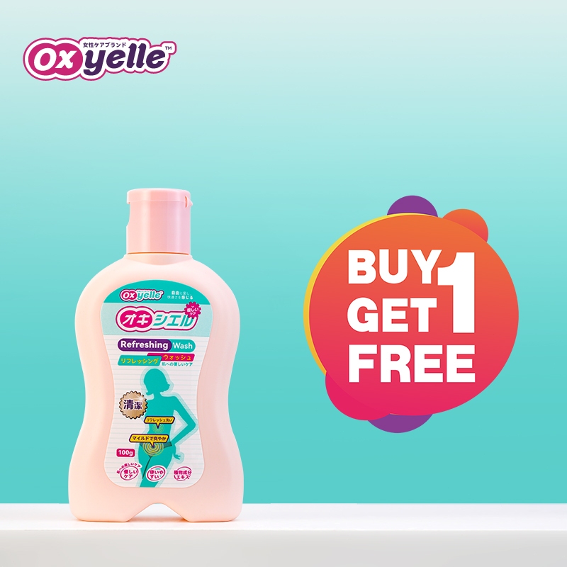 【ซื้อ 1 แถม 1】Oxyelle รีเฟรชชิ่ง วอช แก้คัน ลดกลิ่นไม่พึงประสงค์ ดอกไม้ธูป Feminine Wash/100g