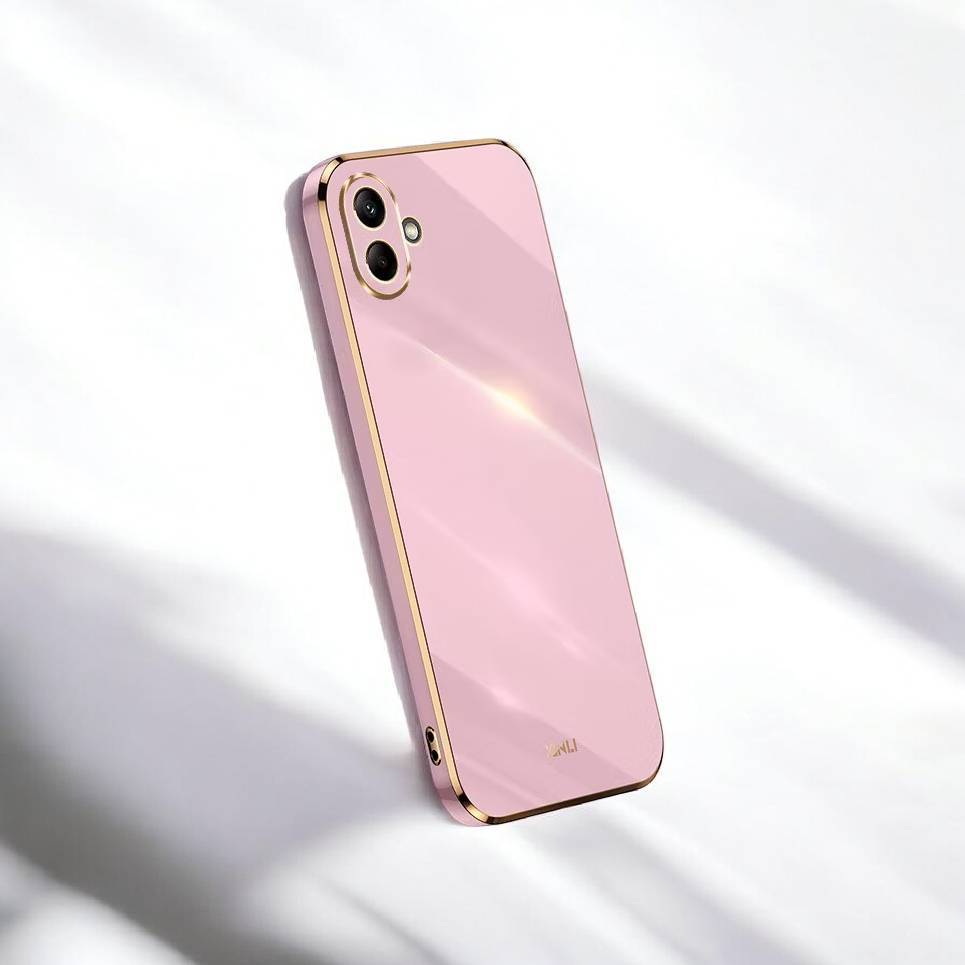 เคส TPU ขอบทอง สำหรับ Samsung A07 A06 A05 A04 A03  สีสวย เรียบหรู ดูดี กันกระแทก พร้อมส่ง