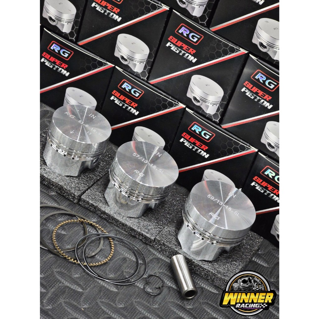 ลูกสูบRG V.2 ขนาด 53-66 สลัก13 /14/15/16 มิล พร้อมแหวน+สลัก ครบชุด ลูกสูบแบรนด์ RG RACING มีตัวเลือกด้านใน - รูปที่ 2